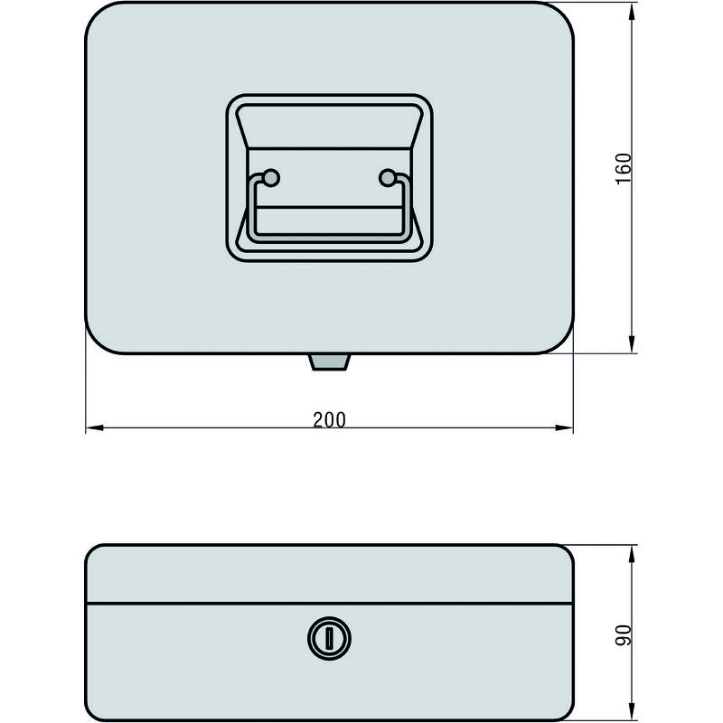 BASI - Geldkassette - GK 10 - Rot - GK 10 - H90xB200xT160mm