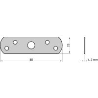 BASI - Fenster- und Fenstertürenzusatzsicherung - Zusatz-Distanzplatten-Set  - Braun - optional für FS 500 (einflügelig & doppelflügelig)
