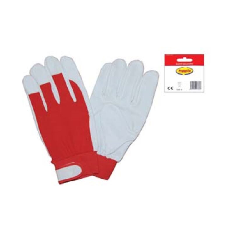 Guanti da autista in maialino dorso cotone rosso - tg. 8 12 blister Protexio