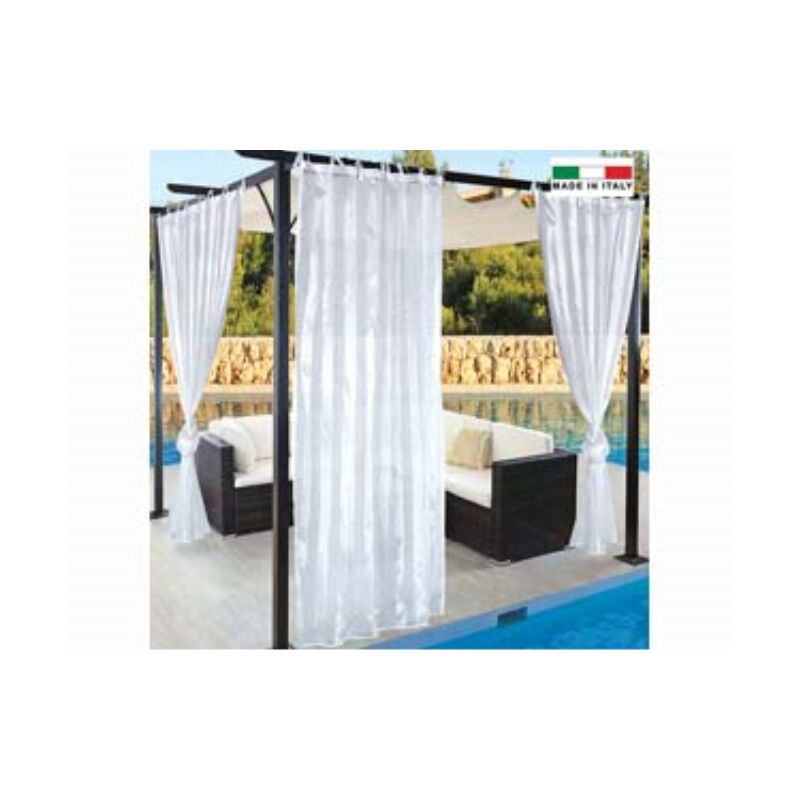 TENDA PER GAZEBO VELO CON FETTUCCIA E PASSANTI CM.150X280H. BIANCO - 1 PZ