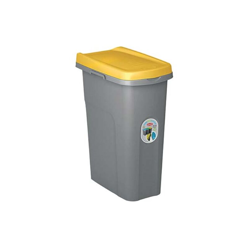 Pattumiera immondizia eco system stefanplast giallo lt 25 cm 39x24 h.cm 51  Stefanplast