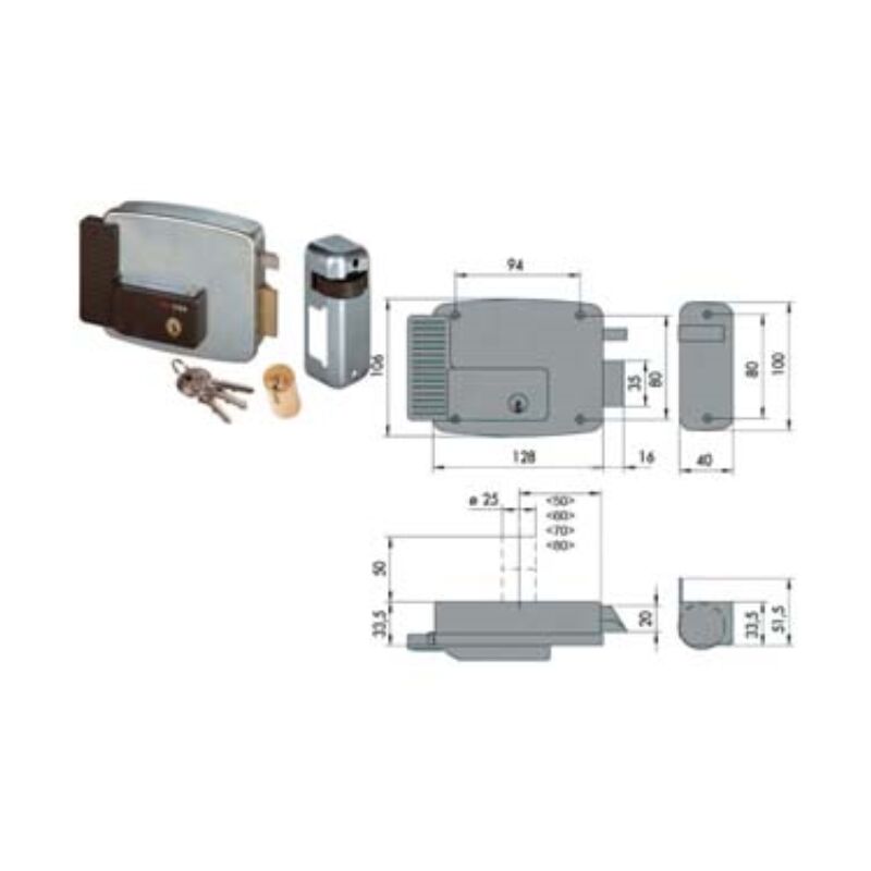 Elettroserratura verticale 12v 167/v battente si adatta a faac bft came  fadini 