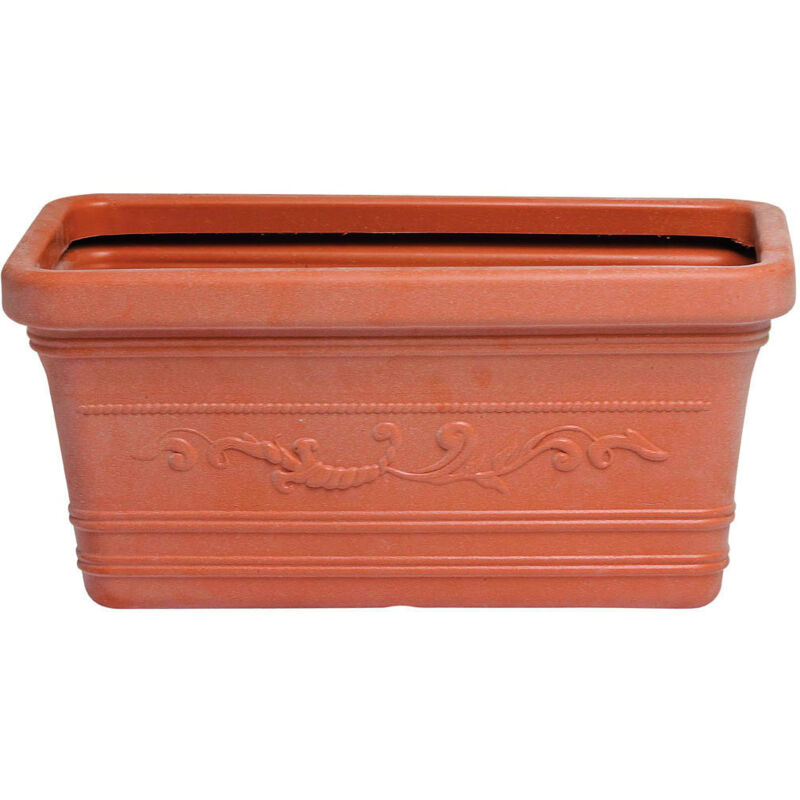 Fioriera Rettangolare Con Auto-irrigazione 17L – Elho Bianco 52x20x19cm – Vaso Con Riserva D'Acqua