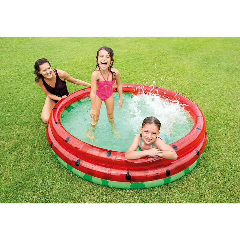 PISCINA GONFIABILE PER BAMBINI 3 ANELLI 114 X 25 CM GIARDINO TERRAZZO 132 LT