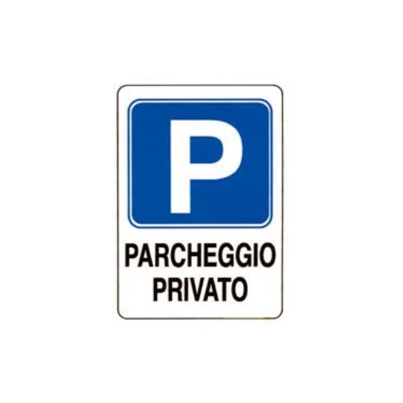 Cartello parcheggio privato - cm.20x30h. in plastica 10 pezzi