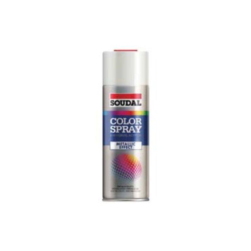 Color spray metallic effect smalto acrilico effetto metallizzato spray - ml.400  - argento metallizzato (155569) 6 pezzi Soudal