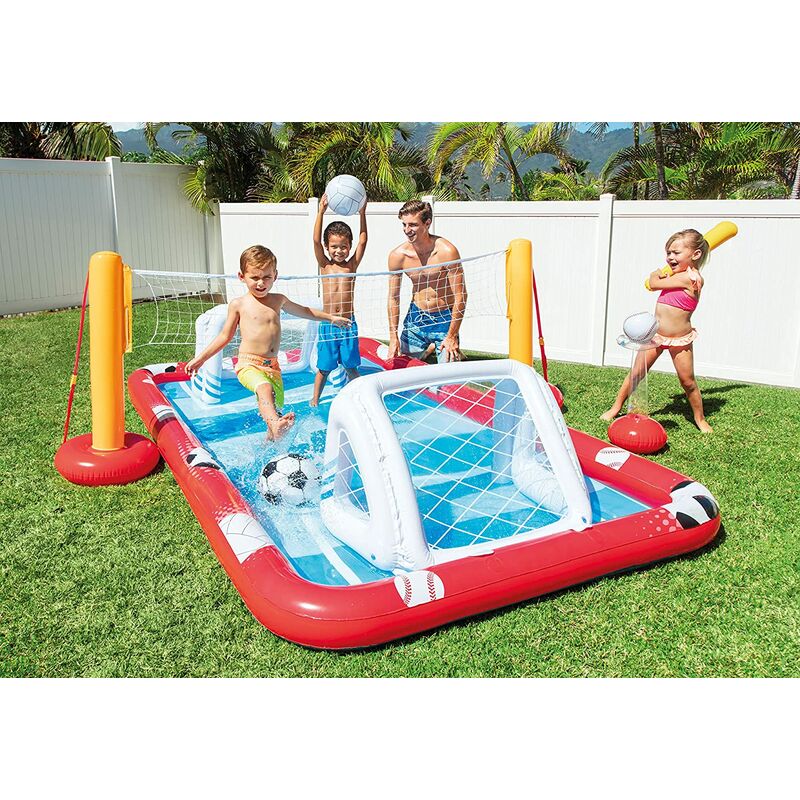 Piscina Gonfiabile Per Bambini 3 Anelli 114 X 25 Cm Giardino Terrazzo 132  Lt 