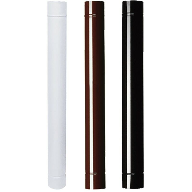 TUBO SMALTATO PER STUFE cm  50 ø 10 marrone SAVE