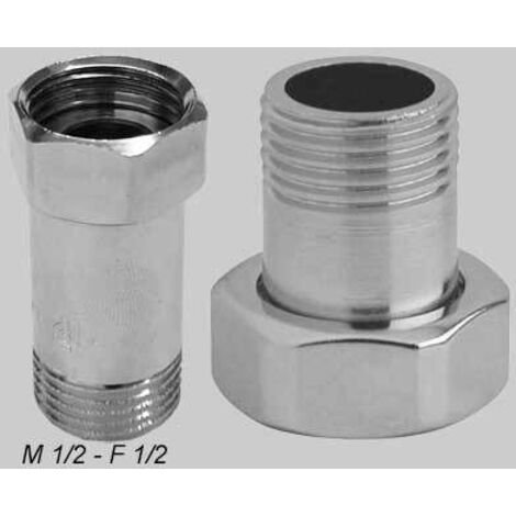 Codolo ottone cromato dado girevole m 3/8 - f 1/2