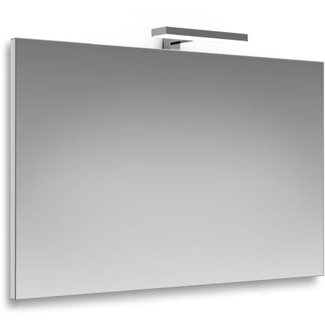 Specchio A Filo Lucido 120x80 Cm Con Lampada Led