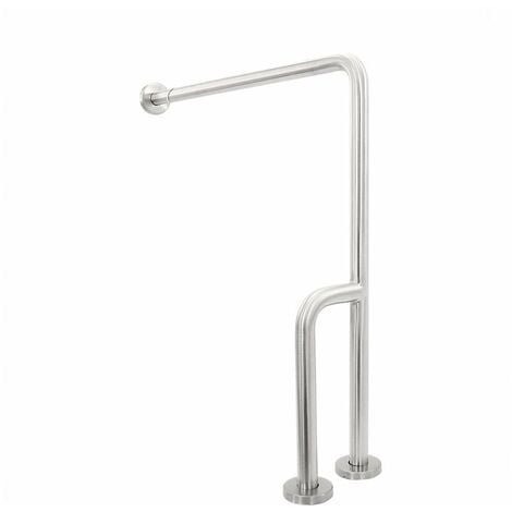 Barra sostegno maniglione a parete doccia disabili inox satinato nofer  15203.S