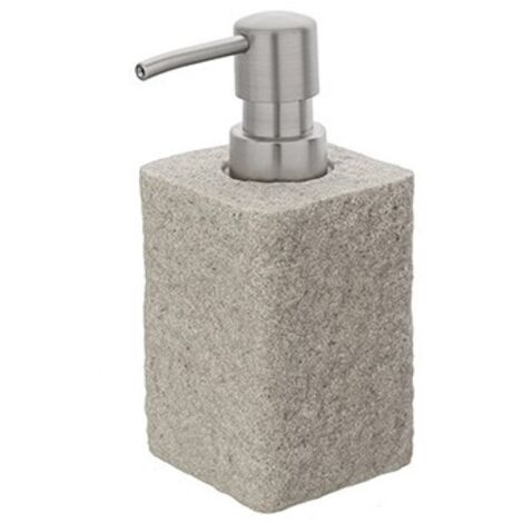 FERIDRAS Dispenser Per Sapone Liquido In ABS, Colore Grigio, Linea Pop, Da Appoggio, Base 8 Cm, Altezza 13,5 Cm