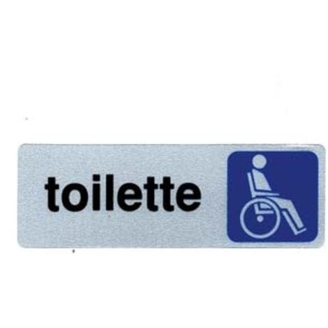 Targhetta adesiva toilette per disabili - cm.15x5h. | Leroy Merlin