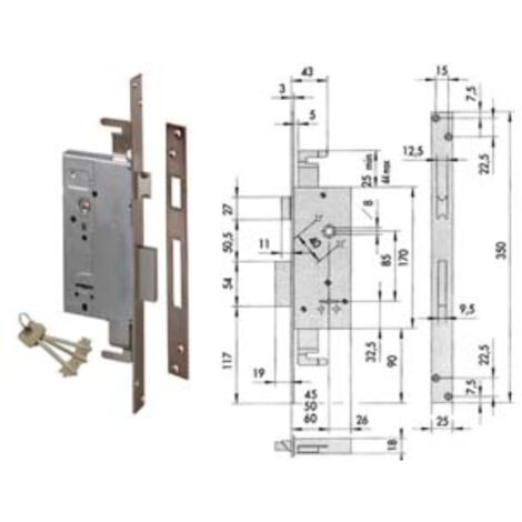 SERRATURA A DOPPIA MAPPA MM.60 57013 ARTICOLO CISA