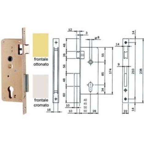 Serratura A Gancio E Perno AGB B00859 Con Cilindro Per Profilato Metallico - Foto 5