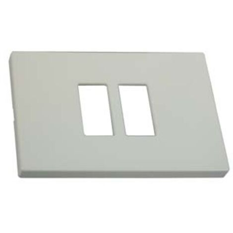 Placca Copri Interruttori 2 Posti Ravvicinati Tondò - Bianco, Design Moderno, Confezione Da 10 Pezzi - Foto 3