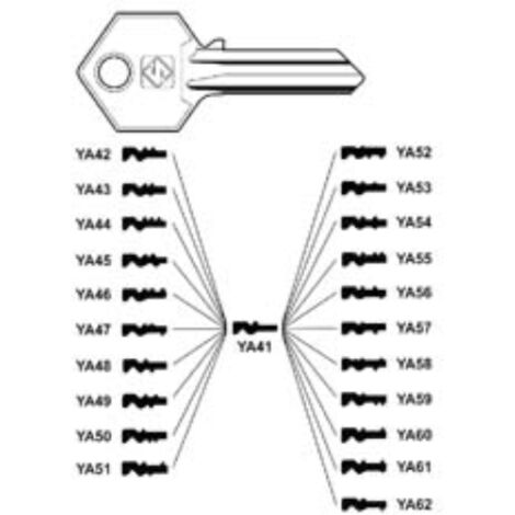 Chiavi per cilindri yale 5 spine grandi ya41 - ya41 10 pezzi Silca