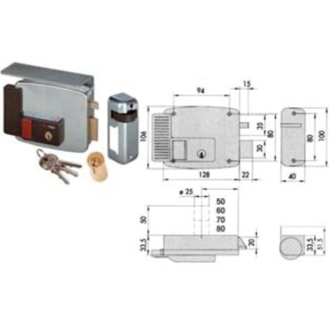 Elettroserratura Per Cancelli Con Tetto E Pulsante Interno 11731 - Mm ...