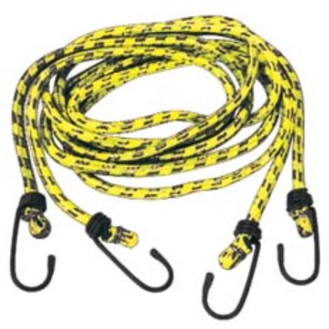 Elastici Di Tensione Con Ganci, 4 Pezzi Da 100 Cm, Fissaggi In Gomma Per Bagagli, Bici E Campeggio - Cinghie Nere Con Gancio Antigraffio