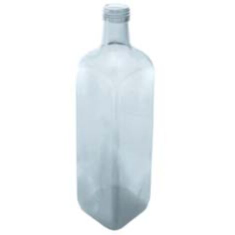 Bottiglia marasca in vetro quadra per olio trasparente - capacità lt.0,50  35 pezzi