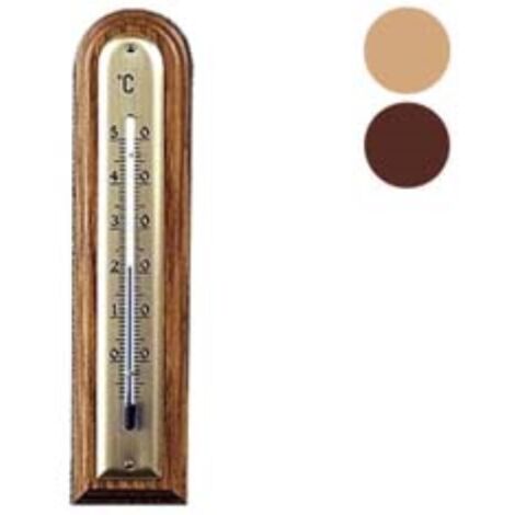 Termometro legno noce arrotondato - scuro - mm.183x43 Molletherm