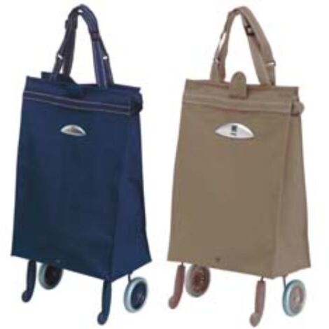 Carrello con borsa pieghevole con 2 ruote Carrello per la spesa Trolley  sacca carico 35 kg - Costway