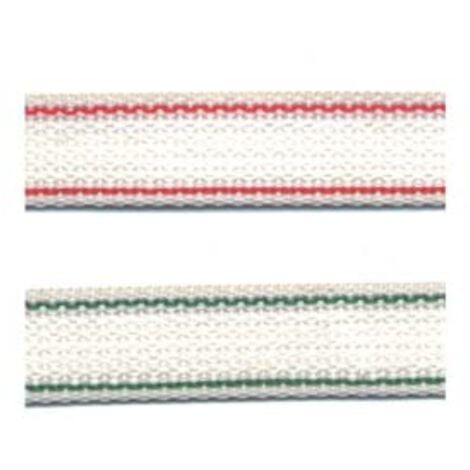 Cintino nylon rigato rosso e verde per avvolgibili - mt.50x mm.22h. in  rotolo gr.23