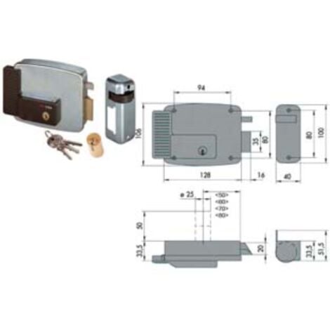 Elettroserratura Per Cancelli Senza Tetto 11921 - Mm.60 Sx (11921602) 1 ...