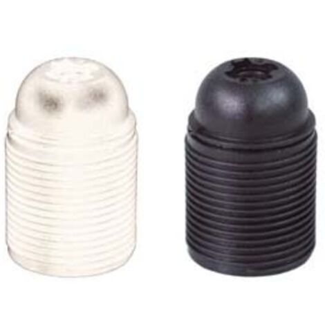 Kit 10 Portalampada E27 Con Cavo E Tester Tensione - Per Installazione Lampade, Cantieri, Esterno, Nero