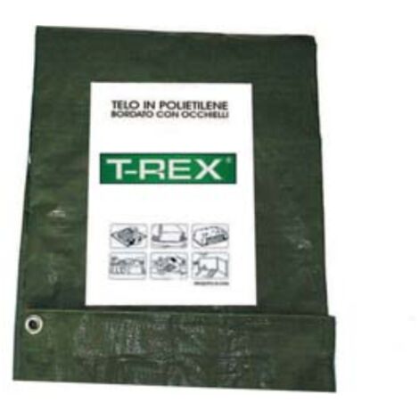 Telo PVC ULTRA 260gr occhiellato copertura impermeabile esterni Verde 8X10m