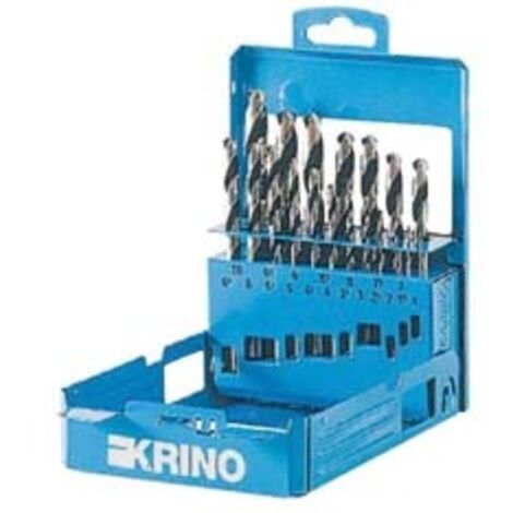 Set Punte Trapano Krino Speedmaster HSS-G 19 Pezzi - Per Acciaio, Inox, Alluminio, Diametri Da 1.0 A 10.0 Mm