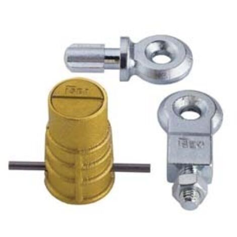 Lucchetto Per Serrande CISA 2654085 - Con Perno Da 14 Mm, Acciaio, Lunghezza 85 Mm, Con Piastra Di Protezione Cilindro