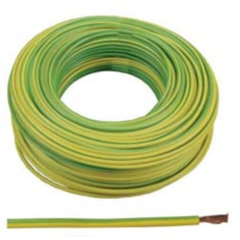 Cavo unipolare antifiamma giallo/verde - 1x mmq.1,5 colore giallo/verde 100  mt