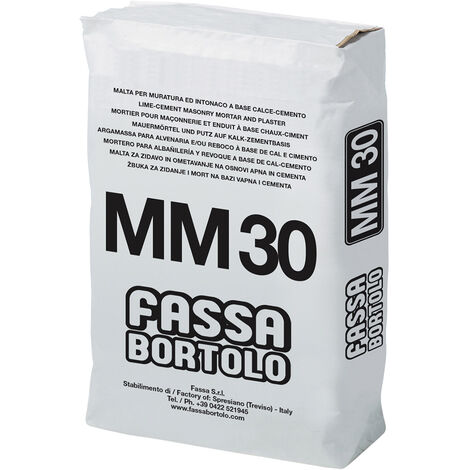 Malta cementizia per muratura 'mm30' kg. 5 (5 pezzi) FASSABORTOLO