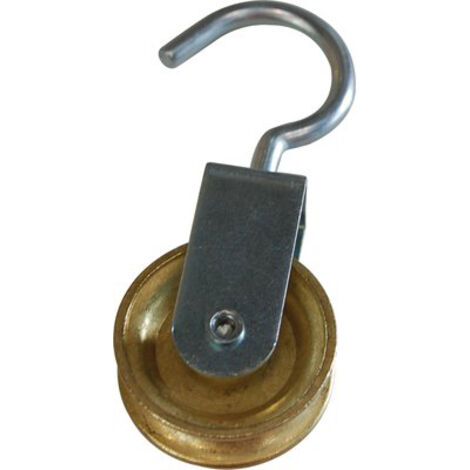 Carrucola Zama Ottonata Con Gancio Zincato Diametro Mm 50 - Foto 2