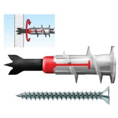 Tassello Fischer Duoblade S per cartongesso, con vite, Fischer