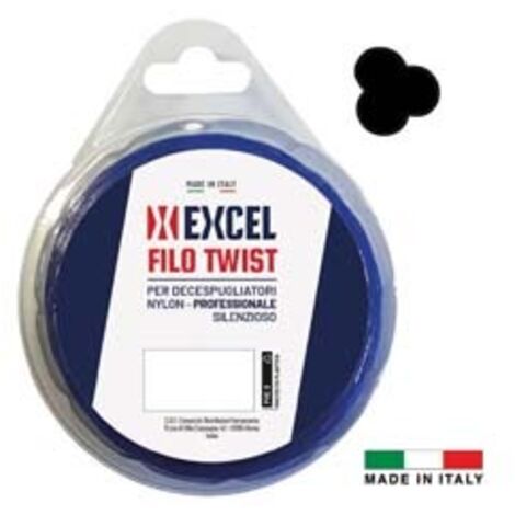 1pz filo per decespugliatore in nylon silenziato ritorto blu - ø mm.3
