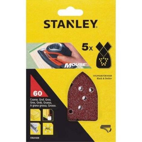 Carta Abrasiva Velcrata Mouse Bed Stanley Grana Mix Sta31024-xj Cf=pz 5 ...