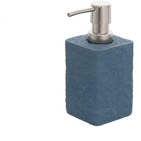 Dispenser Sapone Bagno 13x8 cm Grigio in Plastica, Dosasapone da Appoggio Design Tondo Compatto – Linea Pop
