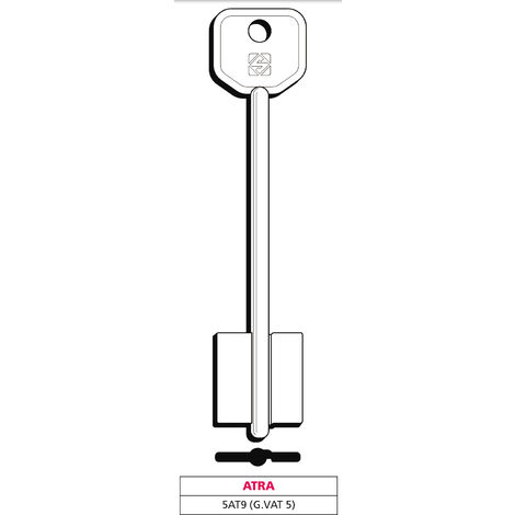 Silca Chiave A Doppia Mappa 5at9 (g. Vat 5) Atra (5 Pezzi) - Silca