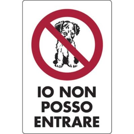 Cartello plastica cm 30x20 attenti al cane - SEGNALETICA - TRE