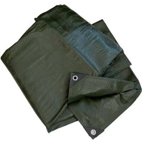 Telone Occhiellato Bicolore 3x3 Metri - Grammatura 90 G/m² | Impermeabile E UV Resistente | 2 Pezzi - Foto 3