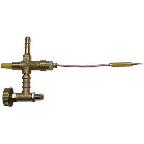 RUBINETTO GPL SICUREZZA  OTTONE MM 10 + TERMOCOPPIA CM 25