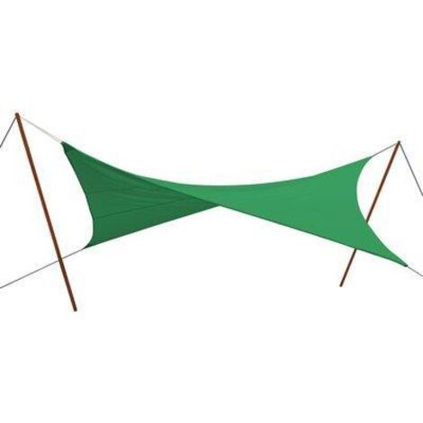 Tenda Parasole A Vela Quadrata STI 3.6x3.6 Metri - Verde, Polietilene Stabilizzato UV, Con Borsa Di Trasporto - 4