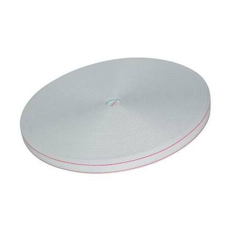 Cintino avvolgibili pp bianco righe rosse mm 22 gr/mt 25 mt 50 (1/2)