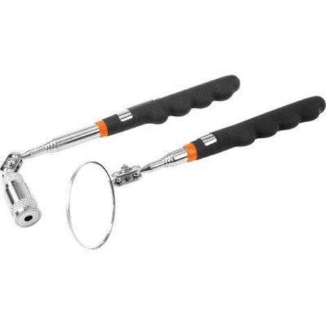 Set 3 Specchi Telescopici Di Ispezione – Diametri 52, 33 Mm E Ovale 30x56 Mm, Manico Regolabile 360°