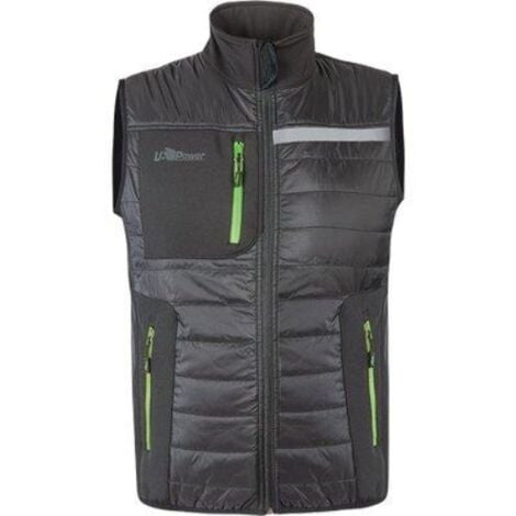 Gilet wall u-power asphalt grey green l U-power