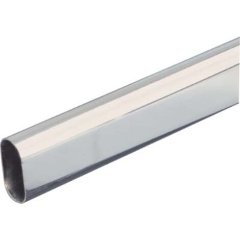 Tubo armadio ovale cromato acciaio saldato mm 30x15 mt 3