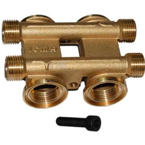 Collettore Acqua Ottone 1'' X 16mm PEX - 2 Circuiti Per Impianti Idraulici E Riscaldamento - Foto 7