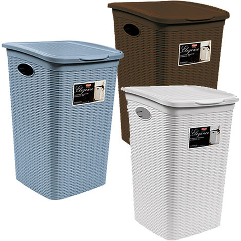 Porta Biancheria Stefanplast 50 Litri Blu - Cestino Per Bucato Con Coperchio - Foto 2